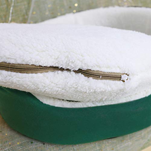 AMONIDA Katzenhausbett, Weiches Weihnachtsbaum-Dreieck-Katzenbett, Warm, Robust, für Heimtierbedarf (Grün25) von AMONIDA