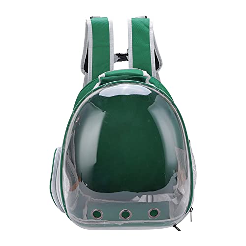 AMONIDA Katzenrucksack, Space Capsule Pet Cat Bubble aus Oxford-Stoff und kratzfestem PC-Gewebe für den Außenbereich für kleine Hunde für Katzen für die Reise(Aktualisierte Version von Grün) von AMONIDA