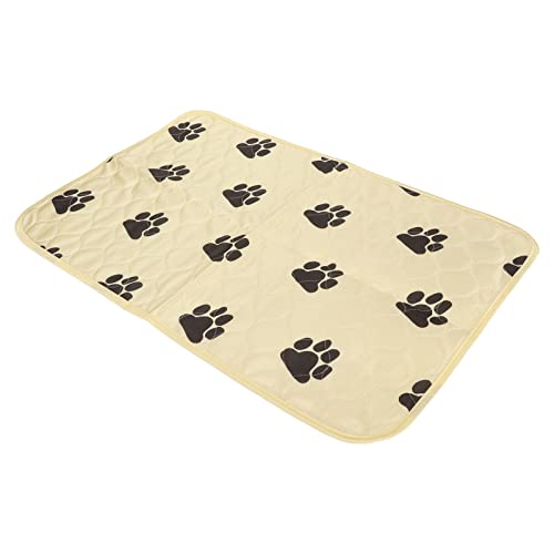 AMONIDA Puppy Dog Pee Pad, Pet Training Pads, Wasserdicht, Waschbar, Wiederverwendbar, Saugfähig für den Innenbereich für Katzen für Haustiere (Beige) von AMONIDA