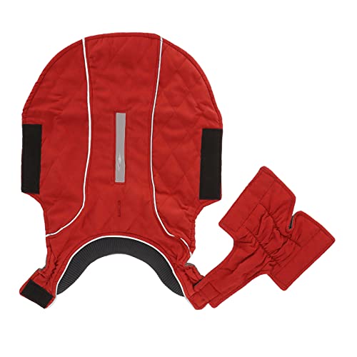 AMONIDA Winter-Hundejacke, Winter-Haustierkleidung, Schön Rot, Reflektierend, Locker für Große Hunde (XS) von AMONIDA