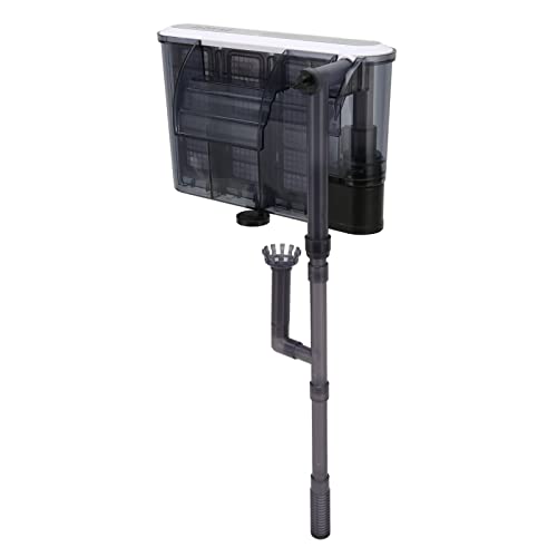 Aquarium-Hängefilter, Verlängerungsrohr, Aquarium-Hängefilter, Einstellbarer Wasserdurchfluss 6 W, Erhöhung des Sauerstoffgehalts, Filterplatte für Aquarien Innerhalb von 100 Cm (EU-Stecker 220 V) von AMONIDA