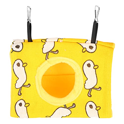 Papageien-Hängematte, Vogel-Hängebett Komfortables Leichtgewicht für Vögel für kleine Haustiere(M, Duck+yellow bottom) von AMONIDA