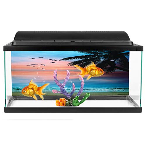 Xinwoer Verdickendes Aquarium Poster, klares Muster Aquarium Dekoration, selbstklebendes helles Badezimmer für Fischtanks Indoor Outdoor Aquarium(61 * 30cm) von AMONIDA