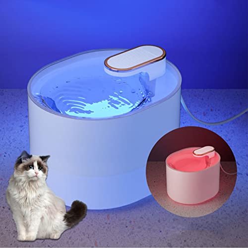 AMORPO Automatischer Wasserspender für Katzen, flüsterleise, 3L Wasserspender für Haustiere mit intelligenter Pumpe, LED-Licht, geeignet für Katzen und Hunde(Color:Black) von AMORPO