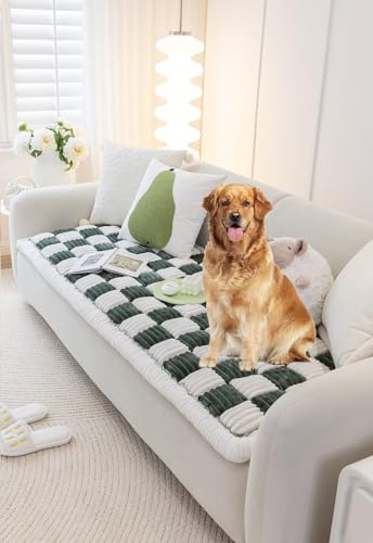 AMTARP Hundesofa-Bezugschutz, Hunde-Couch-Überzüge für Sofa, Couchkissen für Hunde waschbar, Haustiermatte, Bett-Couchüberzüge für große Hunde (90 x 180 cm, Dunkelgrün) von AMTARP