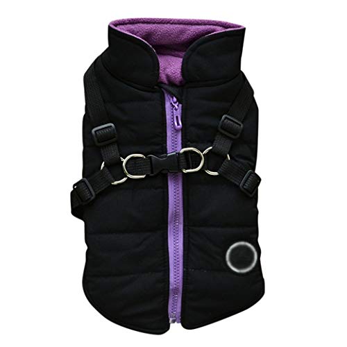 AMURAO wasserdichte Pet Pup Weste mit Geschirr Chihuahua Jacke Kleidung Warmer Wintermantel für kleine, mittelgroße Hunde von AMURAO