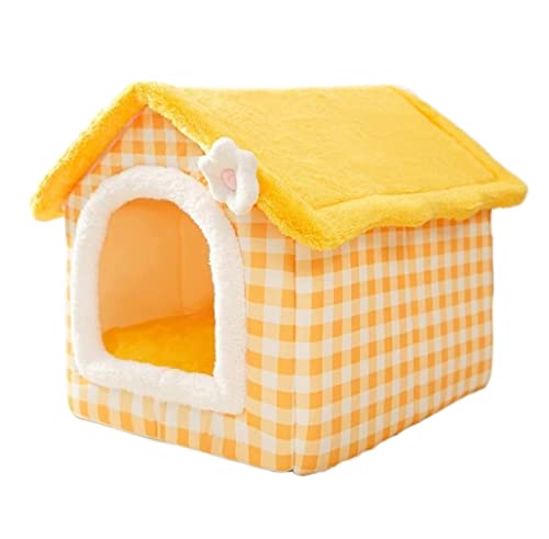 Hundebett Katzenbett Haustierbett Pet House Faltbares Schlafbett Warmes Katzennest Hundehütte Bett Kätzchenhöhle Sofa Welpenmatte All Seasons Universal Pet House Hundesofa Hundekorb (Color : A, Size von AMYSTY