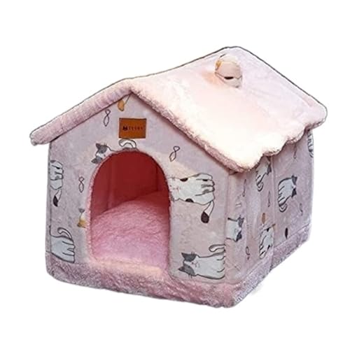 Hundebett Katzenbett Haustierbett Pet House Faltbares Schlafbett Warmes Katzennest Hundehütte Bett Kätzchenhöhle Sofa Welpenmatte All Seasons Universal Pet House Hundesofa Hundekorb (Color : E, Size von AMYSTY