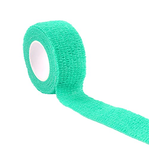 AMZLORD 1 Rollen Selbstklebender Bandage Selbsthaftende Verband Kohäsive Bandage Elastisch Fixierbinde Pet Vet Wrap for Finger Handgelenk Knie Knöchelverstauchungen Schwellungen, Grüner See von AMZLORD