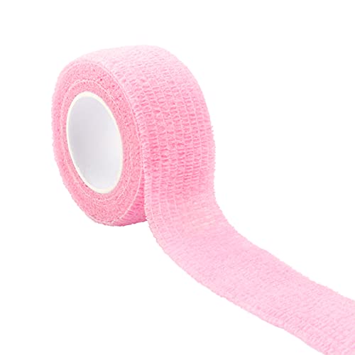 AMZLORD 1 Rollen Selbstklebenr Banda Selbsthaften Verband Kohäsive Banda Elastisch Fixierbin Pet Vet Wrap für r Handlenk Knie Knöcheetauchunn Schwellunn, (Rose) von AMZLORD