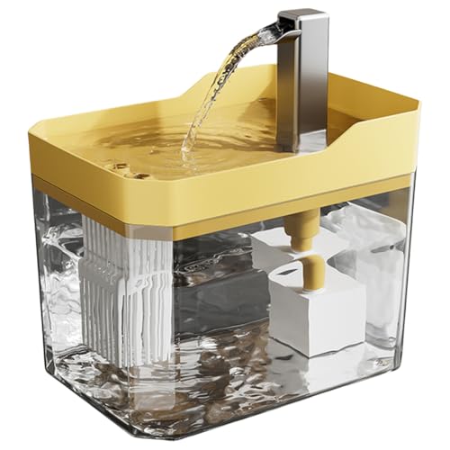 AMZLORD Cat Water Fountain mit ruhigem Pumpenhundwasserspender USB-Anti-Drogen-Verbrennung von Haustierbrunnen Katzentrinker for Katzen Innenräume von AMZLORD