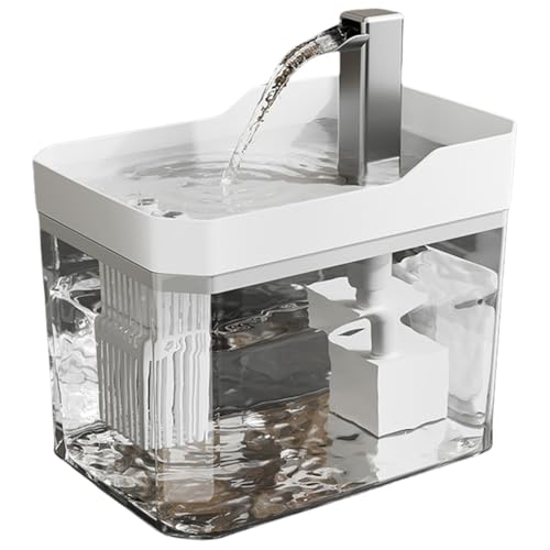 AMZLORD Cat Water Fountain mit ruhiger Pumpe Haustierbrunnen USB-Anti-Drogen-Brennkatzentrinker Katzenbrunnen for Katzen Innenräume von AMZLORD