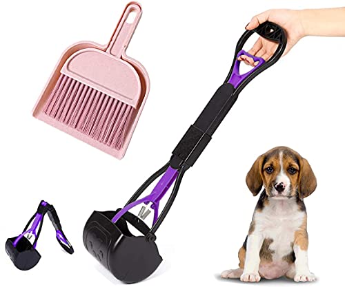 AMZMUKAUP 60cm Hundekotschaufel Haustier Hund Pooper Scooper Tragbare Hundekotgreifer mit langem Griff für Hunde und Katzen Haustier Schmutz Picker Pick Up für Rasen im Freien Gras und Kies von AMZMUKAUP