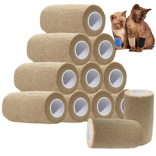 ANAMPION Selbstklebender Verband, 7.5cmx4.5m Non-Woven Selbsthaftende Bandage für Mensch und Tier, Flexibel Elastische Binde für Sport,Haustiere(Farbe) von ANAMPION