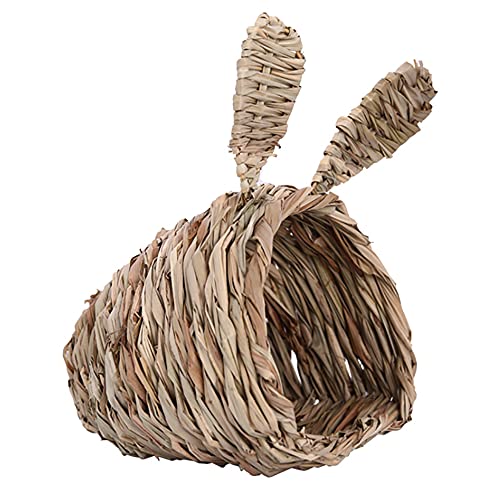 ANCLLO Rabbits House Bunny Hideaway Hand Woven Grass Hideout Comodo Gioco da Masticare per porcellini d'India Cincillà Piccoli Animali von ANCLLO