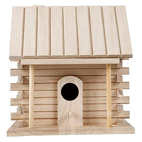 ANCLLO Vogelhaus Vögel Ruheplatz Holz Vögel Box Vogelnest Draußen Holz Vogelhaus Hängend Vogelnest Hängen Vogelfutterspender Hängedeko von ANCLLO