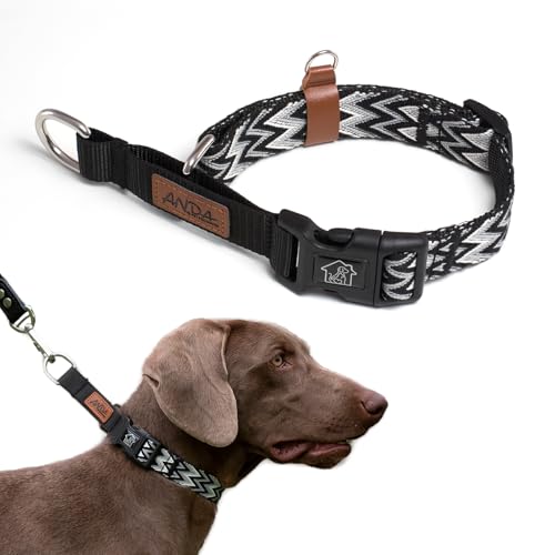 ANDA Martingale Halsband mit Schnellverschluss-Schnalle - Verstellbares, rutschfestes Hundehalsband für Training und Spazierengehen, geeignet für mittelgroße bis große Hunde (Medium) von ANDA