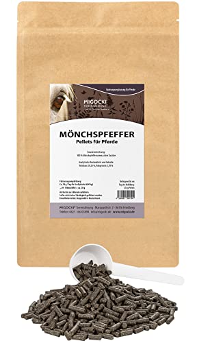 MIGOCKI MÖNCHSPFEFFER – 1,5 kg – Für Pferde – Reine Kräuter ohne Zusatzstoffe – Pellets von MIGOCKI