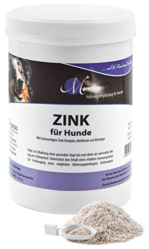 M-Premium Hund ZINK – 500 g – Nahrungsergänzung für Hunde – zur Erhaltung einer gesunden Haut – Unterstützt ein gesundes Krallenwachstum – Pulver – von ANDRÉ MIGOCKI TIERERNÄHRUNG