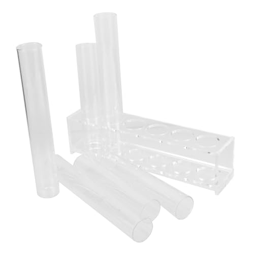 ANDRESLAD 1 Satz hydroponische Vase Reagenzglasvasen Vermehrungsvase Tabletop-Ausbreitungsstation Wasserpflanzenvase Tischpflanzencontainer Reagenzgläser Glas Glasröhren Plastik Transparent von ANDRESLAD