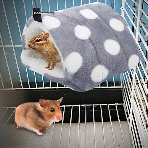 ANGGREK Hamster-Hängematte, Haustier-Hängebett, Flanell-SHU-Hamster-Hängematte, Betthaus für Kleine Haustiere Zum Aufhängen von Hängematten (L) von ANGGREK