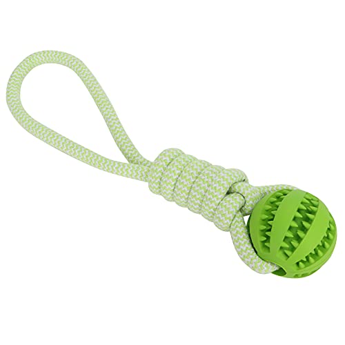 ANGGREK Haustier-Kauball, Bisswiderstand, Haushaltstraining, Haustier-Beißball mit Ballseil für Hundebiss, Hundespielzeug (GREEN) von ANGGREK