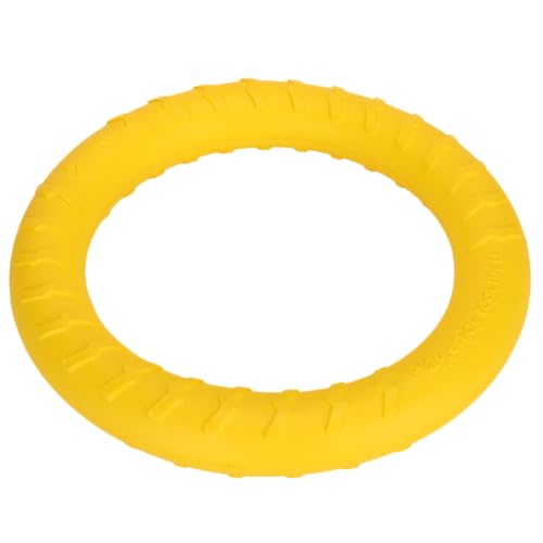 ANGGREK Hundeschwimmende Flugscheibe, Trainingsspielzeug, Haustier-Flugscheibe, Freibad (gelber Ring) von ANGGREK