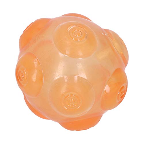ANGGREK Quietschball, Leuchtendes Haustier-Kauspielzeug aus TPR, Federnd für Mittelgroße und Kleine Hunde (ORANGE) von ANGGREK