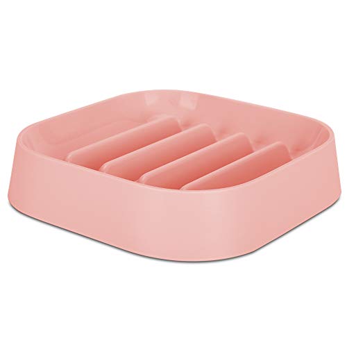 Kleine Kunststoff Pet Slow Food Schüssel Anti-würgen Pet Schüssel Für Hund Katze Haustier Liefert Pet Feeder (PINK) von ANGGREK