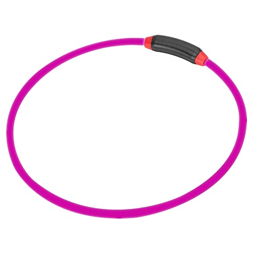 LED-Hundehalsband, USB-Ladedesign, Verstellbares Lichthalsband-Schloss-Design für Hunde (rosa Licht) von ANGGREK