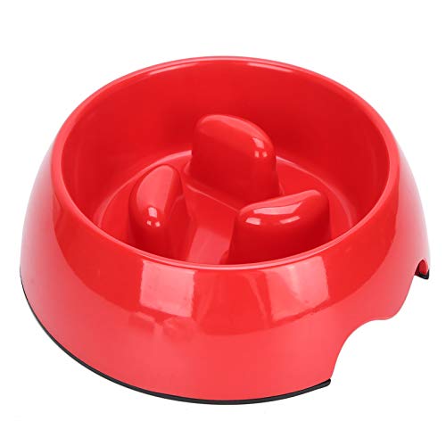 Slow Feed Dog Bowl, Slow Feed Dog Bowl Zur Reduzierung übermäßigen Fressverhaltens bei Schnellfressern (Rot) von ANGGREK