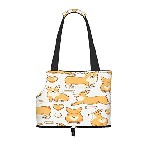 Welsh Corgi, Pet Carrier Handtaschen, Umhängetasche, Faltbare Tragetasche für Haustiere von ANGYANG