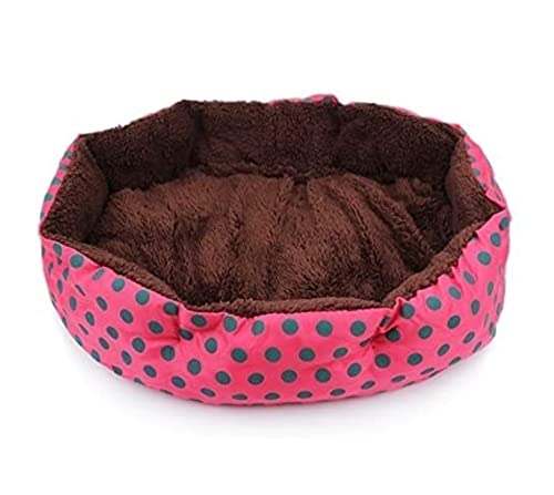 ANIIC Hundebett Katzenbett Pet Bed Cute Doghouse Dot Printed Pet Mat Cat Bed Pet Cathouse Dog Bed Pet Supplies HundeköRbchen Hundekissen (Color : C, Size : 30x40x10cm) von ANIIC