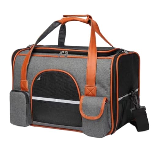 ANIIC Transportbox Katze Haustier-Katzen-Tasche, Hunde-Reiserucksack, Reiserucksäcke, Reise-Umhängetaschen, Hunde-Umhängetasche Transportbox Hund (Color : B, Size : 45 * 25 * 28cm) von ANIIC