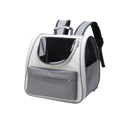 ANIIC Transportbox Katze Haustier-Rucksack, Katzen-Luftpolster-Rucksack, Hunde-Tragetasche Für Kleine Hunde Und Welpen, Hunde-Rucksack-Tragen Transportbox Hund (Color : Grey, Size : 37 * 25 * 34cm) von ANIIC