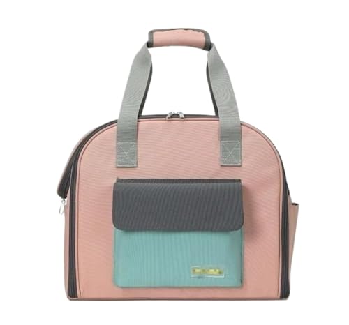 ANIIC Transportbox Katze Haustier-Rucksack Für Hunde Und Katzen, Faltbar, Für Reisen, Handtaschen, Multifunktionales Zelt, Tragbare Hundetasche Transportbox Hund (Color : Rosa, Size : 40 * 20 * 33cm) von ANIIC