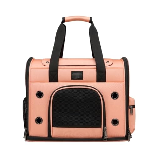 ANIIC Transportbox Katze Haustier-Tragetasche, Haustier-Rucksack, Hunde-Tragetasche, Ausgehende Reise, Haustier-Handtasche, Hunde-Rucksack Transportbox Hund (Color : Rosa, Size : 42 * 28 * 34cm) von ANIIC