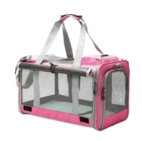 ANIIC Transportbox Katze Katzen-Rucksack-Träger-Haustier-Luftblasen-Tragetasche Für Kleine Mittelgroße Kitty-Welpen, Transparenter Katzenraum Transportbox Hund (Color : D, Size : 29 * 47 * 30cm) von ANIIC