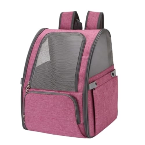 ANIIC Transportbox Katze Tragbare Katzenrucksäcke Für Tragen Von Katzen, Haustierrucksack, Netz-Hunderucksack Transportbox Hund (Color : Rosa, Size : 11.8 * 9.8 * 16.14in) von ANIIC