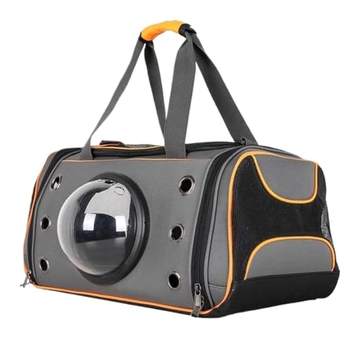 ANIIC Transportbox Katze Tragbarer Haustier-Rucksack, Messenger-Tragetaschen, Katzen- Und Hundeträger, Ausgehende Reisepakete Transportbox Hund (Color : Orange, Size : 50 * 27 * 31cm) von ANIIC