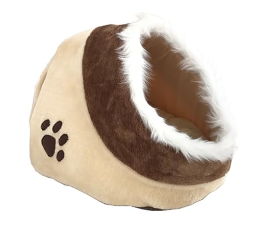 Hundebett Katzenbett Haustier Bett Winter Katze Hund Bett Haus Faltbare Weiche Warme Tier Welpen Höhle Schlaf Matte Pad Nest Haustier Liefert HundeköRbchen Hundekissen von ANIIC