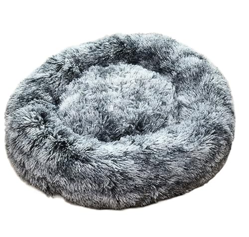 Hundebett Katzenbett Haustierbett Für Haustiere, Katzen Und Hunde, Rund, Für Den Winter, Warmer Schlafsack, Bettkissen, Matte, Langes, Flauschiges Plüsch-weiches Haustierbett HundeköRbchen Hundekissen von ANIIC