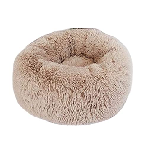 Hundebett Katzenbett Haustierbett Für Katzen Und Hunde, Ultraweicher Plüsch-Haustierschlafsack, Maschinenwaschbarer Haustierbedarf HundeköRbchen Hundekissen ( Color : C , Size : Outer diameter 50CM ) von ANIIC