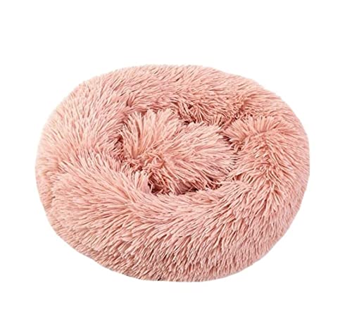 Hundebett Katzenbett Haustierbett Rundes Hundebett Lang Plüsch Haustierbetten Für Kleine Mittelgroße Haustiere Welpen Matte Zwinger Couch Für Hunde Katzen Korb HundeköRbchen Hundekissen ( Color : Roze von ANIIC