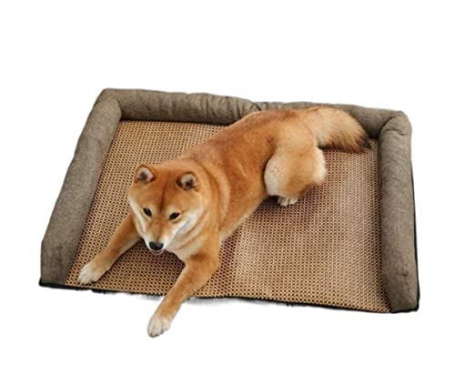 Hundebett Katzenbett Hunde Haustier Betten Katze Hundebett Sommer Kühlbett Welpen Haustier Matte Pad Haus Bequeme Gepolsterte Weiche Matte HundeköRbchen Hundekissen ( Color : C , Size : 38*29*6CM ) von ANIIC