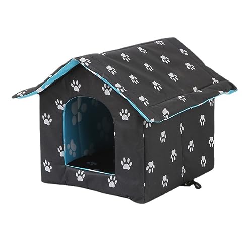 Hundebett Katzenbett Hundehütte Im Freien, Katzenhaus, Wasserdicht, Für Den Außenbereich, Haustierhaus, Katzenunterschlupf, Katzenhütten Für Katzenbetten Im Freien HundeköRbchen Hundekissen (Color : von ANIIC