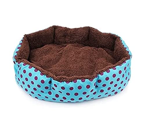 Hundebett Katzenbett Pet Bed Cute Doghouse Dot Printed Pet Mat Cat Bed Pet Cathouse Dog Bed Pet Supplies HundeköRbchen Hundekissen (Color : A, Size : 30x40x10cm) von ANIIC