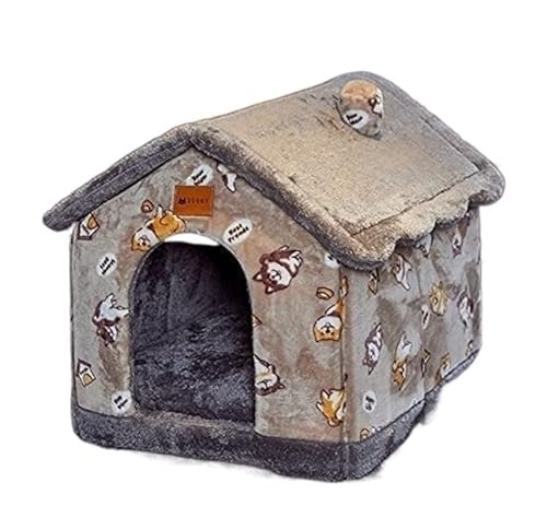 Hundebett Katzenbett Pet House Faltbares Schlafbett Warmes Katzennest Hundehütte Bett Kätzchenhöhle Sofa Welpenmatte All Seasons Universal Pet House HundeköRbchen Hundekissen ( Color : F , Size : 39*3 von ANIIC