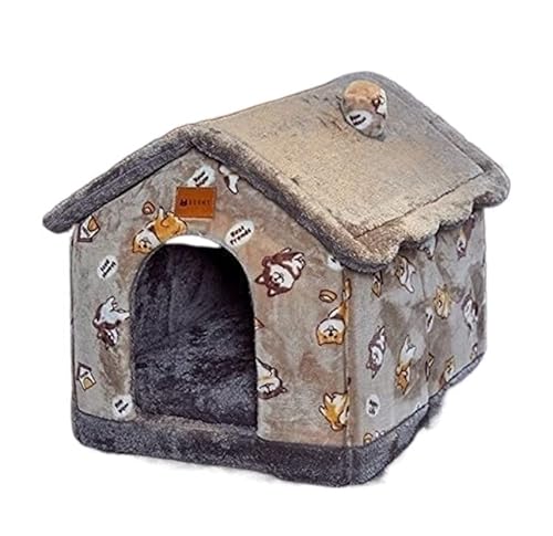 Hundebett Katzenbett Pet House Faltbares Schlafbett Warmes Katzennest Hundehütte Bett Kätzchenhöhle Sofa Welpenmatte All Seasons Universal Pet House HundeköRbchen Hundekissen ( Color : F , Size : 49*3 von ANIIC