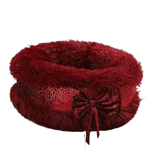 Hundebett Katzenbett Warmes Haustierbett, Kuschelhütte, Weiches Welpensofa, Rundes Nest, Schlafkissen Für Katzen Und Hunde, Haustiernest, Pelziges Katzen-Hundebett HundeköRbchen Hundekissen ( Color : von ANIIC